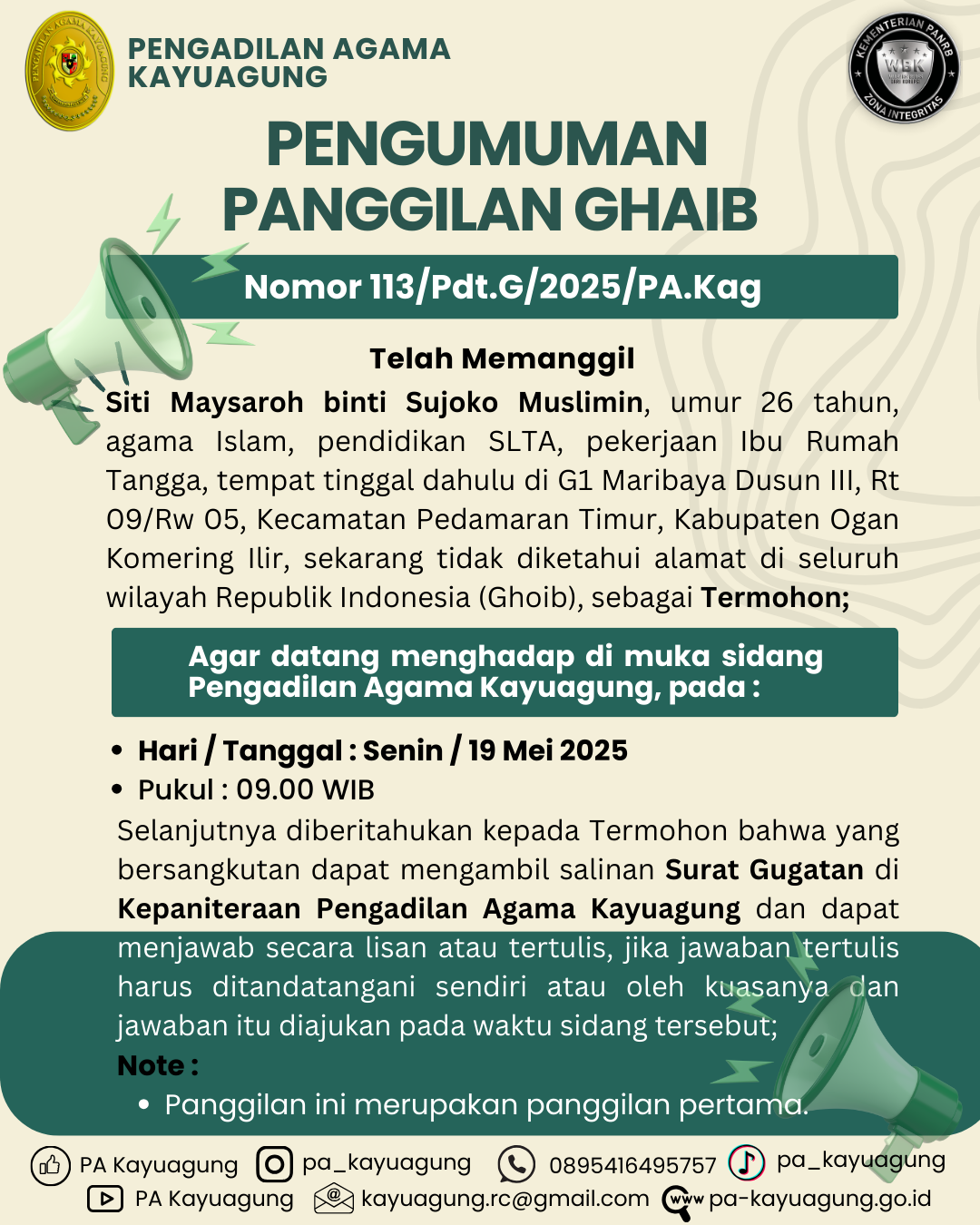 113/Pdt.G/2025/PA.Kag