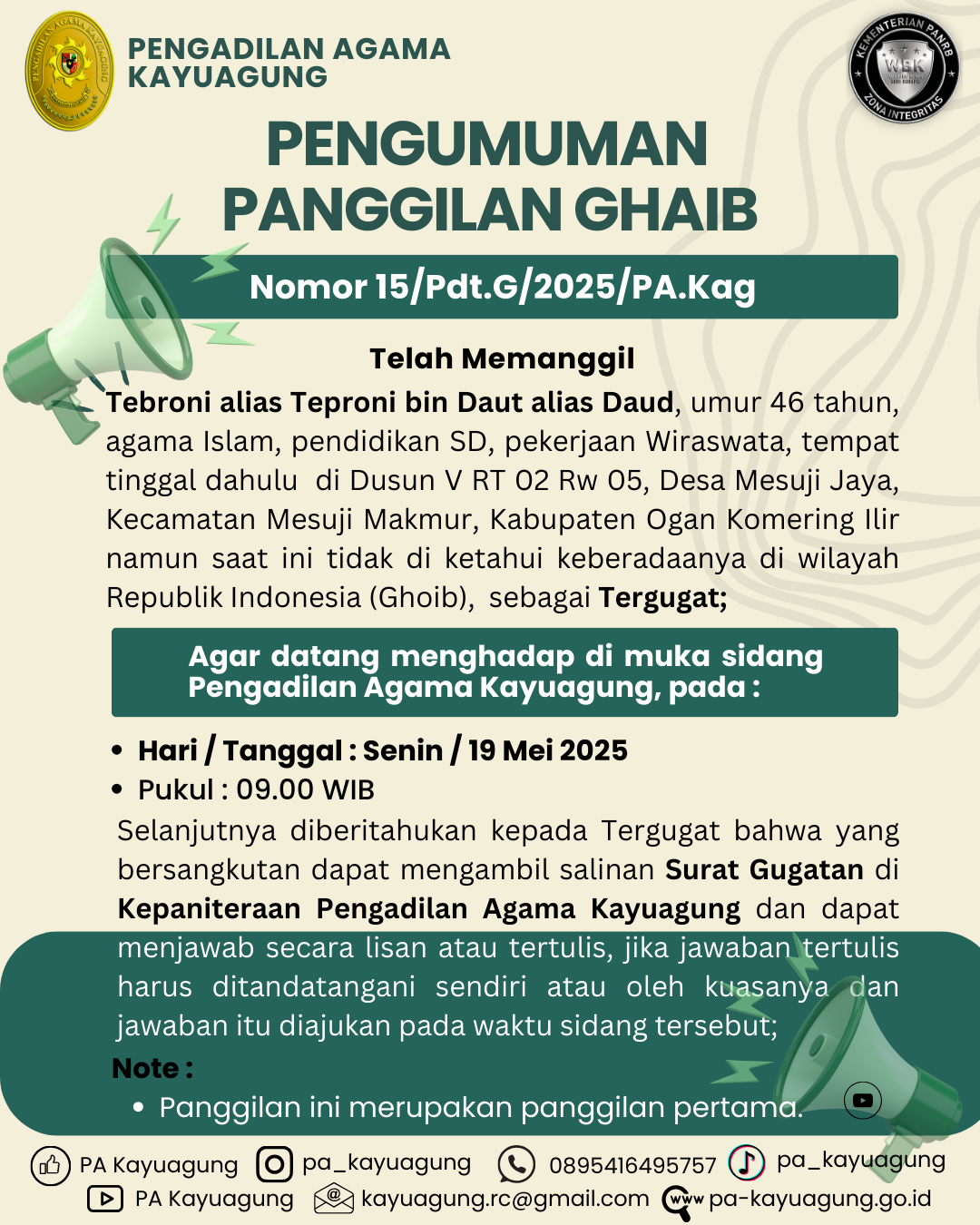 15/Pdt.G/2025/PA.Kag